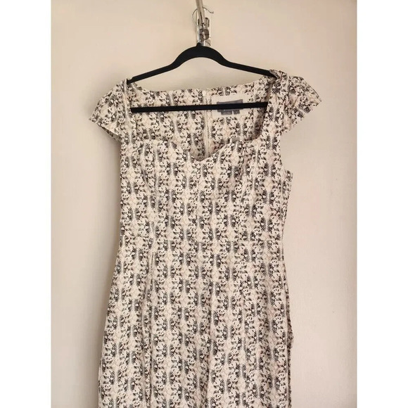 NWT Anthropologie The Cecily Fit & Flare Sweetheart Dress Size L Neutral 9B404 - Picture 4 of 13